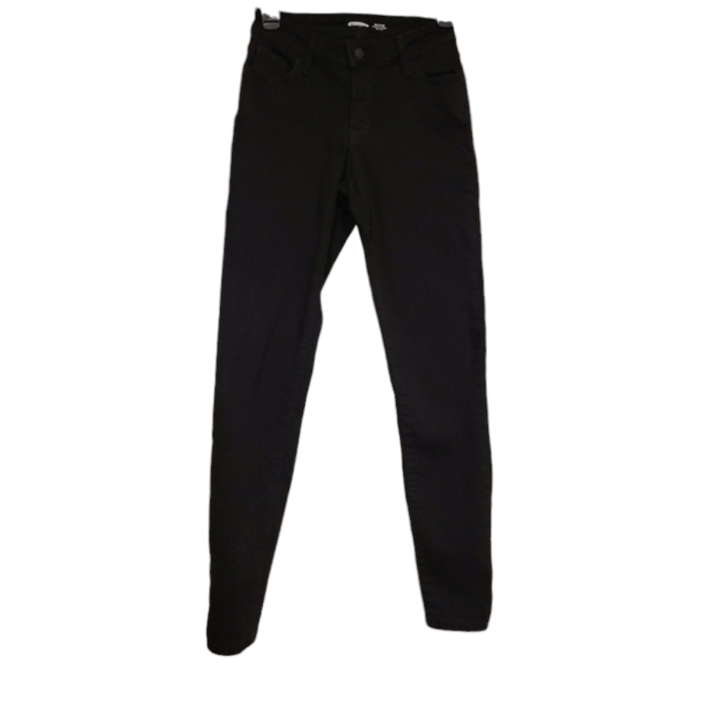 Old Navy Rockstar Super Skinny Mid Rise Black ladies Jeans Size 2